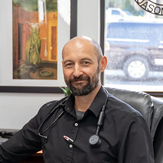 Dr Jason Pfaffly at the Agora Health clinic